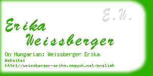 erika weissberger business card